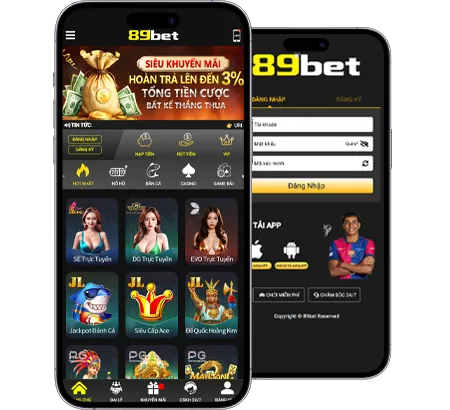 Giao diện nạp rút tiền nhanh chóng trên ứng dụng bet88 kèo